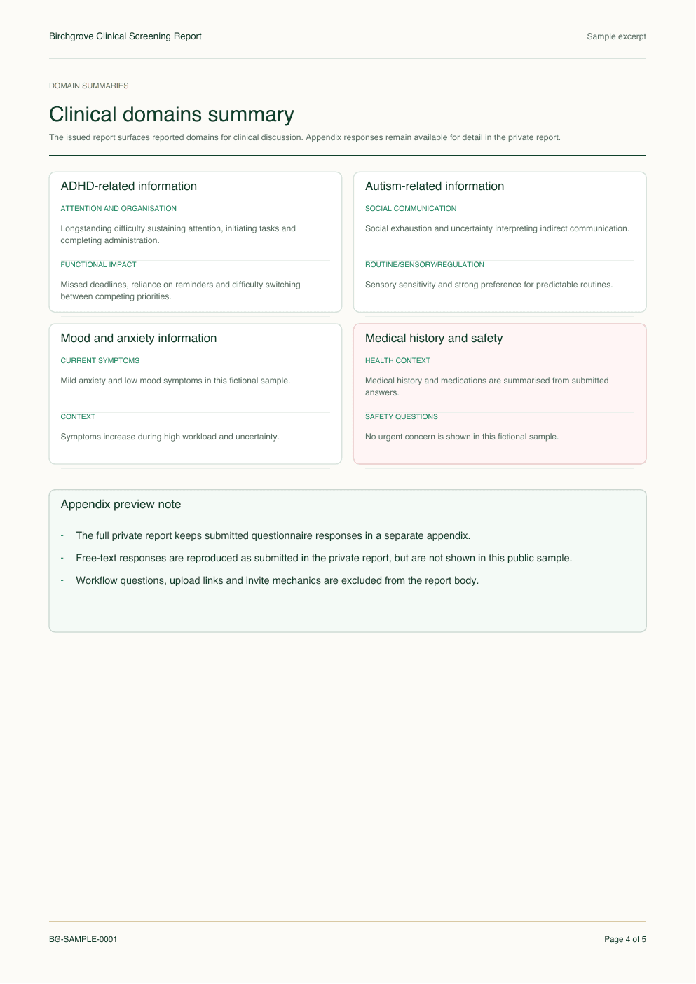 Sample Birchgrove screening report page 4
